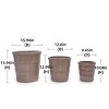 Syemin Planters 3 Pieces Ceramic Flowerpot, Modern Planter with Drainage Hole for Patio, Garden or Windowsills, Yellow, 15.94"*15.94"*15.94" - 3 of 4