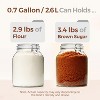 0.7 Gallon, Wide Mouth Mason Jars, Canning Jars, Large Glass Storage Containers with Lids, Large - 4 of 4