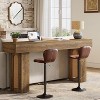Tribesigns 63" Console Table for Entryway, Rattan Entry Table Behind The Sofa, Farmhouse Accent Console for Hallway, Living Room,Rustic Brown - 4 of 4