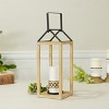 VIP Wood 15 in. Brown Open Air Lantern - 3 of 4