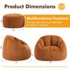 GYIIYUO 47" Giant Bean Bag Chair for Adults - Comfy Plush Shell Soft Accent Chair, Oversized Cozy Lounge Floor Sofa Reading Chair - 2 of 4