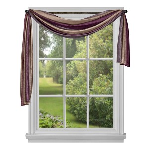 GoodGram Ombre Crushed Satin Sheer Single Window Curtains & Valances - 1 of 4