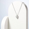 Women's Sterling Silver Open Heart Pendant with Created Opal and White Sapphire, Necklace - 3 of 4