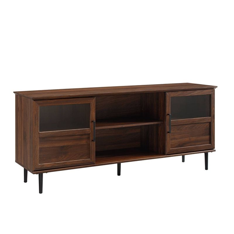 Modern Wood and Glass Door Console TV Stand for TVs up to 65" - Saracina Home, 6 of 11