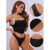 Allegra K Women's Satin G-Strings Light and Breathable Thongs - 3 of 4
