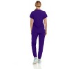 Hey Collection Womens Stretch V-Neck Jogger Scrubs Set, Medical Nursing Tops with Four Pocket Pants - 2 of 4