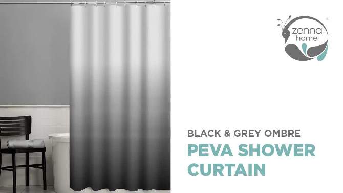 Happy Ombre Shower Curtain Gray - Zenna Home, 2 of 7, play video
