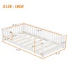 Lovmor Montessori Floor Bed with Safety Guardrails and Door, for Boys Girls - image 3 of 4