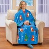 Collections Etc Christmas Cat Soft Fleece Zippered Cuddle Wrap Blanket 60" x 67" - 2 of 3