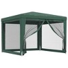 Party Tent with 4 Mesh Sidewalls Blue 9.8'x9.8' HDPE vidaXL - 2 of 4