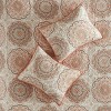 Sapphtopaz 6 Piece Bedding Comforter Set Floral Print with Large Medallions Reversible Quilt Set with Throw Pillows - 4 of 4