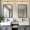 POWLIG 44.5-in 5-Light Black and Gold Dimmable Bathroom Transitional Vanity Light with Crystal Shade - 2 of 4