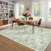 Rugs for Living Room Vintage Floral Print Area Rug Low Pile Non-Slip Distressed Indoor Carpet for Bedroom Dining Room Home Office - 2 of 4