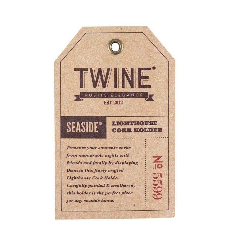 Twine 5599 Lighthouse Wine Cork Holder and Farmhouse Home Decor Kitchen Accessory, Set of 1, White, 6 of 9