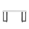 63" Geometric Console Table with Pine Veneer Top,Living Room Rectangle Table with Solid Pine Legs,American Entryway Furniture-Cuddlewood - 3 of 4