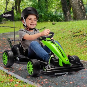 Kids Electric Drift Kart , 24 Volt Battery Powered, 200 Watt Dual Motor, Continuously Variable Speed, Forward and Reverse Function - 1 of 4