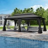 UPTIOT Metal With Steel Patio Gazebo With privacy curtain and mosquito net - 4 of 4