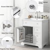 Mshliw 30" Bathroom Vanity with Ceramic Sink, Cabinet with Door & Two Drawers, Solid Wood & MDF Construction - 2 of 4