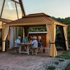 EROMMY 12' X 16' Hardtop Gazebo Aluminum Frame Gazebo with Galvanized Steel Double Roof - 2 of 4