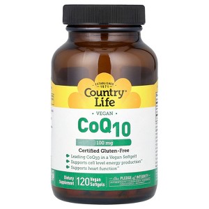 Country Life Vegan CoQ10, 100 mg, 120 Vegan Softgels - 1 of 3