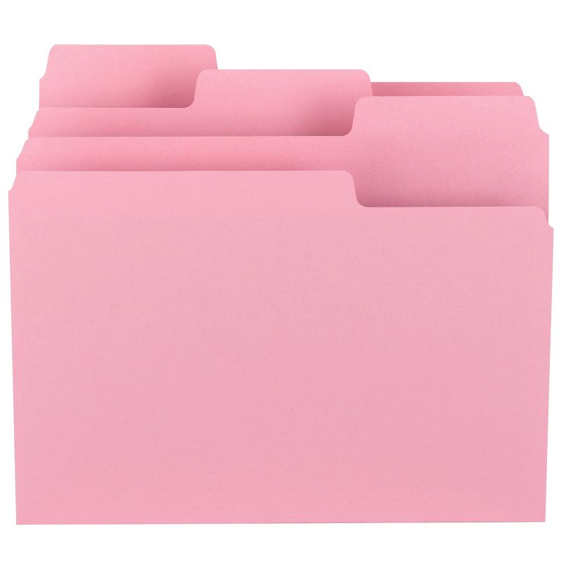 Smead SuperTab File Folder, Oversized 1/3-Cut Tab, Letter Size, Dark Pink, 12 per Pack (11819), 5 of 8