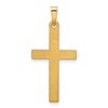 Black Bow Jewelry 14k Yellow or White Gold Hollow Lattice Cross Pendant, 14 x 33mm - 3 of 4