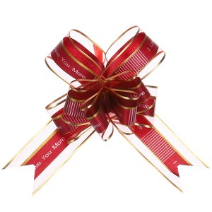 Unique Bargains Love You Pattern Gift Wrapping Large Pull Bows for Wedding 10 Pcs - 1 of 4