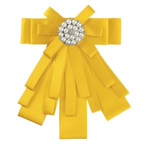 Elerevyo Women's Ribbon Brooch Bowknot Neck Bow Ties - 1 of 4