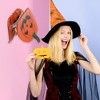 Unique Bargains Halloween Pumpkin-Smiley Face Hair Clips Black Orange 1pc - 2 of 3