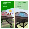 BestMassage 10.5FT Outdoor Pop-Up Gazebo with Mosquito Netting and Double Roof, Brown - 3 of 4