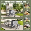 Outdoor Cat Enclosure with Cat House, 96"W Weatherproof Catio Playpen, Metal & Wood Platforms Ramp for Backyard-3irtyhousy - 2 of 4