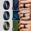 10mm Wide Men's Silicone Rings - 2.5mm Thick Breathable Multipack - 4 of 4