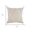 HomeRoots 20" X 20" Birch And White 100% Cotton Coastal Zippered Pillow - 3 of 4