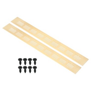 Unique Bargains Aluminum Rectangle with Mounting Screw Cabinet Air Vent Cover 2 Pcs - 1 of 4