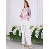 INSPIRE CHIC Women's Striped Spring Casual Long Sleeve Ribbed Knit Sweater Cardigan - 2 of 4