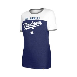 MLB Los Angeles Dodgers Women's Bi Blend Ringer T-Shirt - 1 of 4