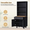 Runesay Modern 5 Tier Bookshelf with Drawer and Adjustable Shelves - 4 of 4