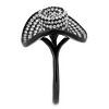 Slickblue IP Black Stainless Steel Ring for Women with Clear CZ, Pave Design, Ion Plated, Size 5-10 - 4 of 4