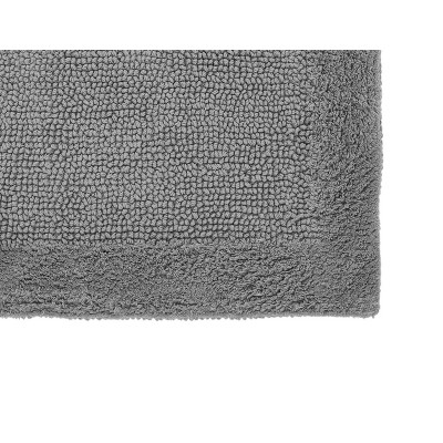Gray Cotton Tufted Reversible 3-Piece Bath Rug Set