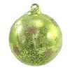 4.0 Inch Santa's Visit Glass Ornament Indent Glitter Christmas Tree Ornaments - 3 of 3