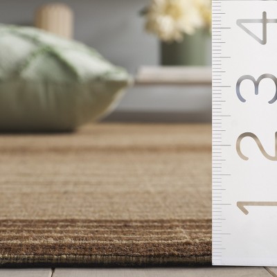 Marbella Beige and Brown Hand Loomed Wool Area Rug