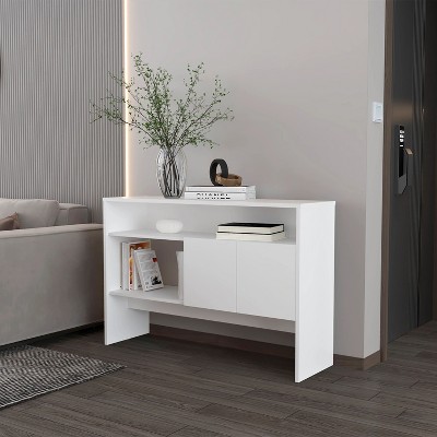 NicBex Console Table with 2-Door Cabinet,Minimalist Entryway Table with 2 Open Shelves,Modern Couch Table for Living Room