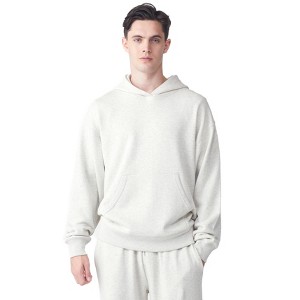Future Planet Mens Globe Premium Pullover French Terry Soft Cotton Hoodie Sweatshirt Loose Fit -AshGray - 1 of 4