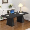 Lirago,63-Inch Rustic Farmhouse Wood Desk – Tapered Legs & Particleboard Construction Computer Desk - 3 of 4