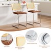 Bencmate Dining Chairs Counter Height Bar Stools Set of 2, Upholstered PU Leather Barstools, 30 inch, Brown, 17.7"*18.9"*37.4" - 3 of 4