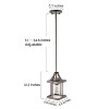 LNC Mocha 1-Lights 5.5" Farmhouse Square Kitchen Island Pendant  Lights, Antique Brown and Brushed Black with Clear Glass Shade - 3 of 4