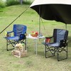 Oversized Camping Directors Chair 2 Pcs, Portable Folding Lawn Chairs for Adults Heavy Duty with Side Table, Outdoor Foldable Camp Chair with Pocket - 2 of 4