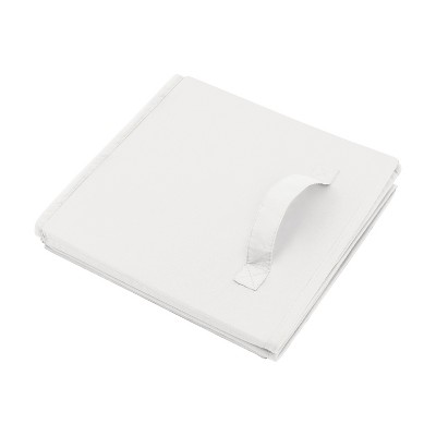 Ivory Boho Fringe Fabric Storage Toy Bin with Lid