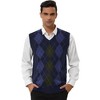 Lars Amadeus Men's Casual Argyle V Neck Sleeveless Knit Pullover Sweater Vest - 2 of 4