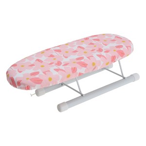 Unique Bargains Reusable Flower Printed Tabletop Ironing Board Pink ...
